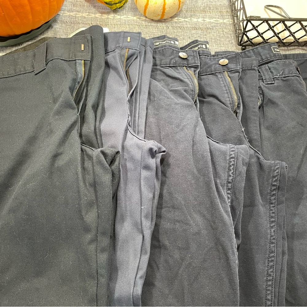 Carhartt Men's Navy and Gray Chinos